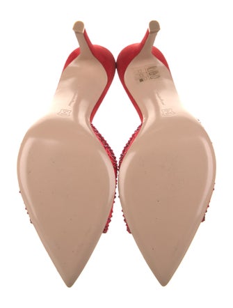 Gianvito Rossi Mesh Crystal Embellishments Slides