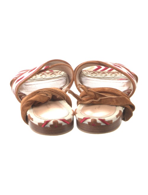 Gianvito Rossi Canvas Printed Slingback Sandals