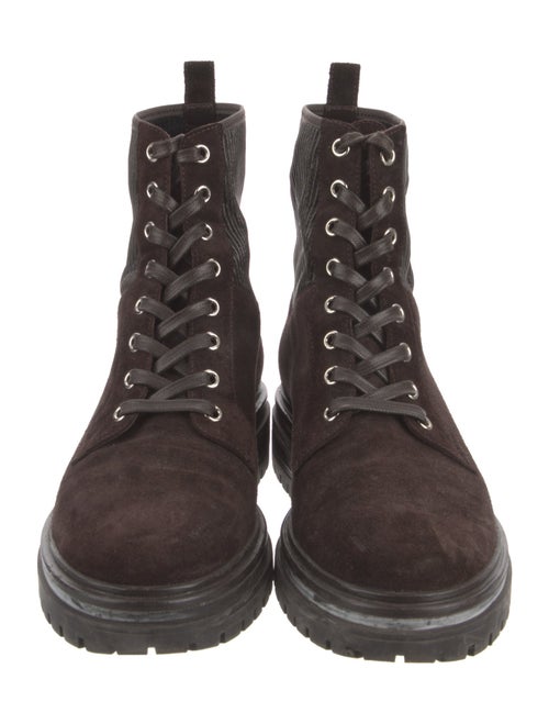 Gianvito Rossi Suede Combat Boots