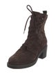 Gianvito Rossi Suede Combat Boots