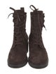 Gianvito Rossi Suede Combat Boots