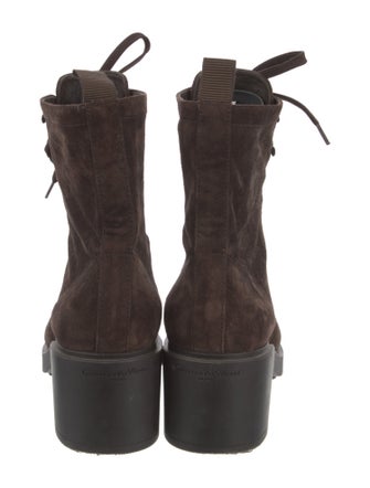 Gianvito Rossi Suede Combat Boots