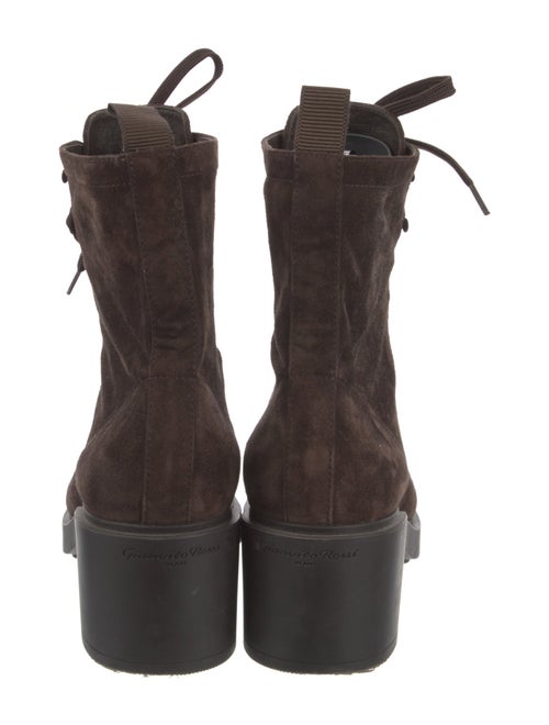 Gianvito Rossi Suede Combat Boots