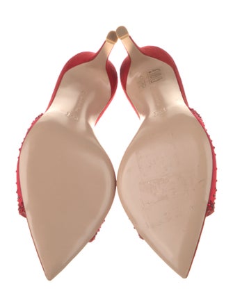 Gianvito Rossi Suede Mesh Accents Slides