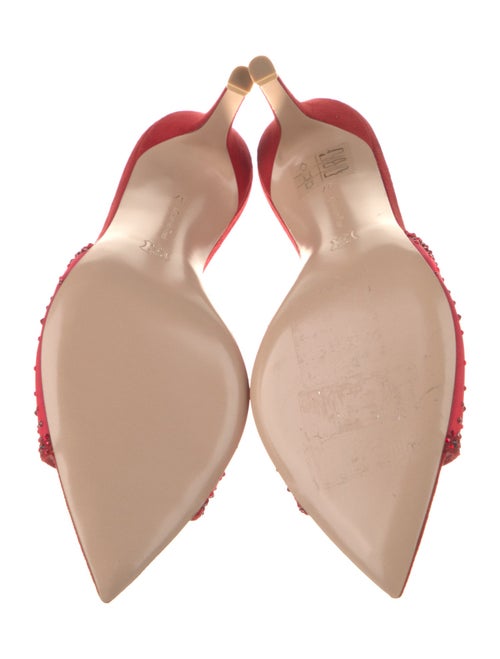 Gianvito Rossi Suede Mesh Accents Slides