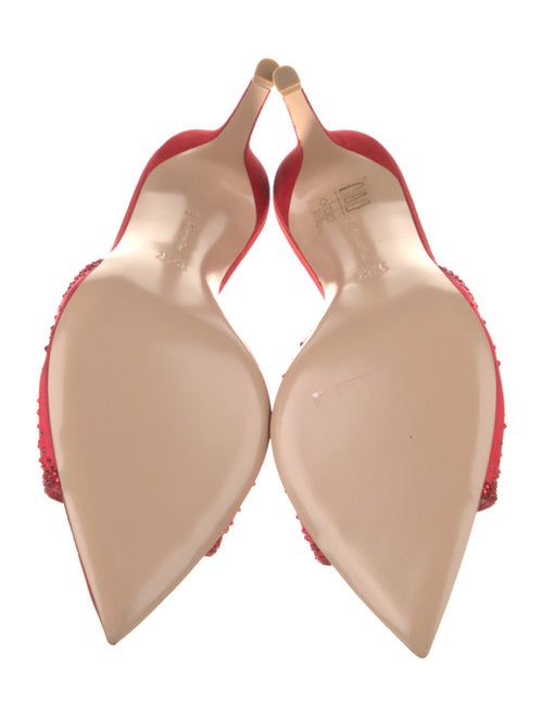 Gianvito Rossi Suede Mesh Accents Slides