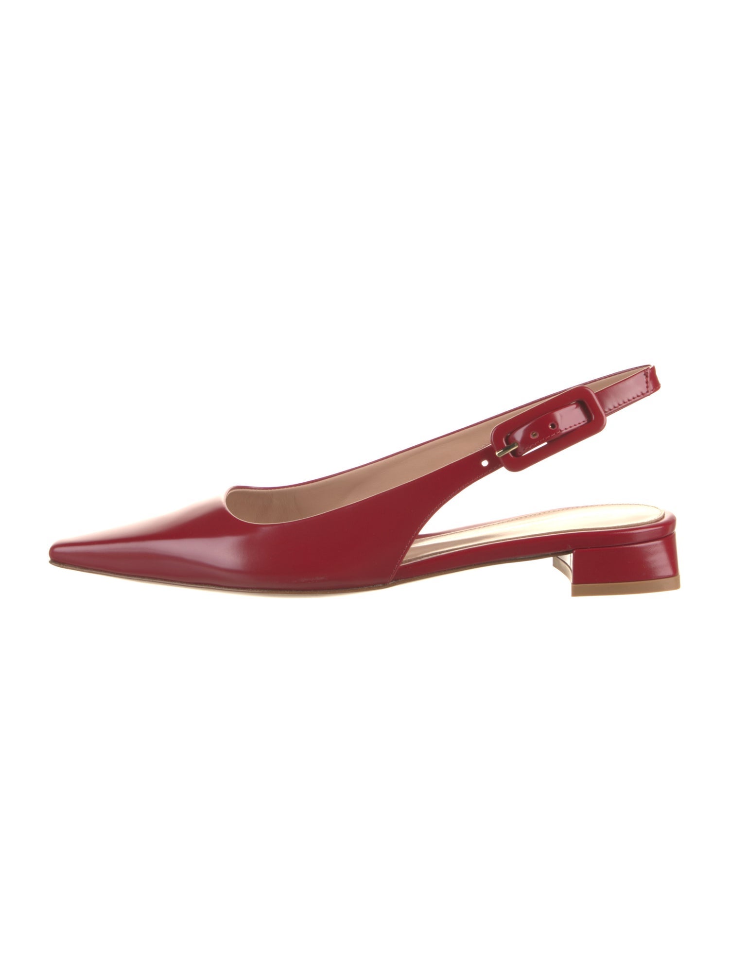 Gianvito Rossi Leather Slingback Flats
