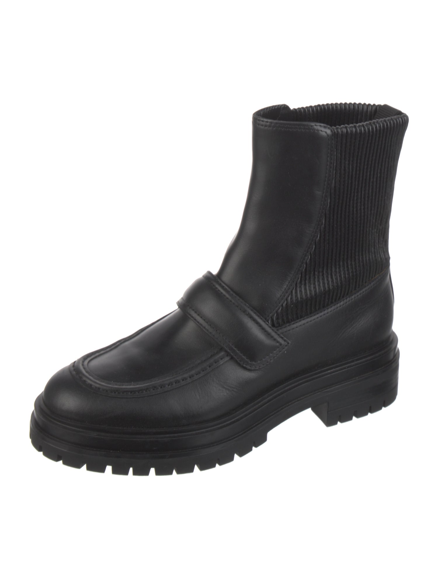 Gianvito Rossi Leather Combat Boots