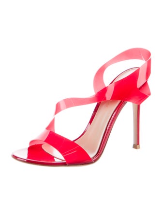 Gianvito Rossi Patent Leather T-Strap Sandals