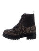 Gianvito Rossi Lace Lace Pattern Combat Boots