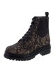 Gianvito Rossi Lace Lace Pattern Combat Boots