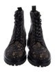 Gianvito Rossi Lace Lace Pattern Combat Boots