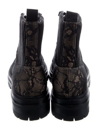 Gianvito Rossi Lace Lace Pattern Combat Boots