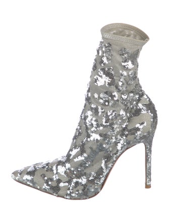 Gianvito Rossi Mesh Sequin Embellishments Pumps