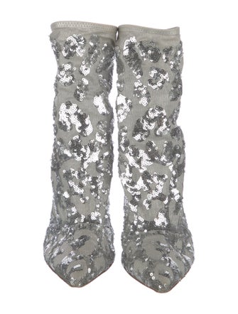 Gianvito Rossi Mesh Sequin Embellishments Pumps