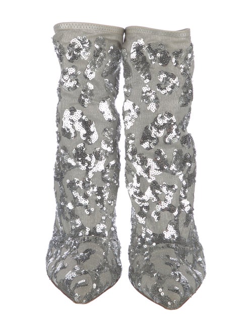 Gianvito Rossi Mesh Sequin Embellishments Pumps