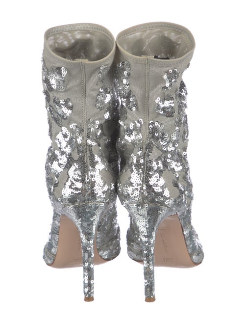 Gianvito Rossi Mesh Sequin Embellishments Pumps