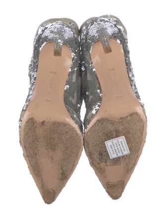 Gianvito Rossi Mesh Sequin Embellishments Pumps