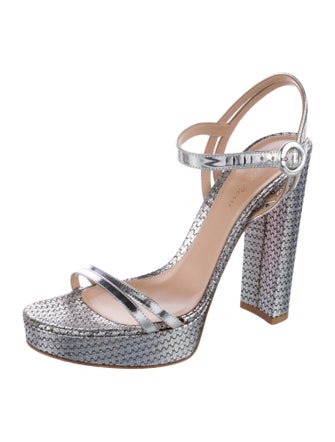 Gianvito Rossi Leather T-Strap Sandals