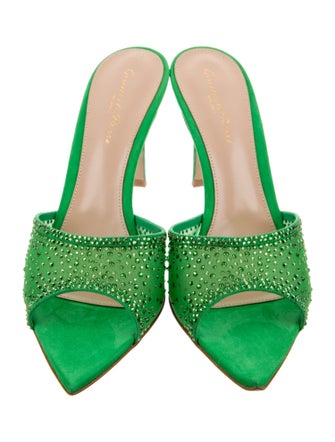 Gianvito Rossi Mesh Printed Slides