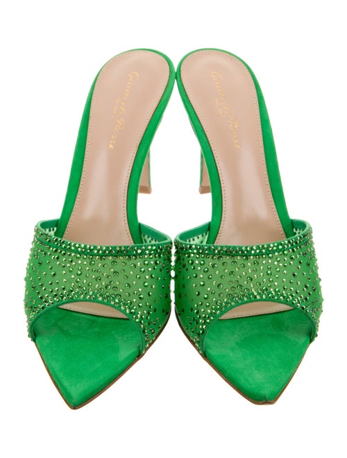 Gianvito Rossi Mesh Printed Slides