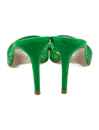 Gianvito Rossi Mesh Printed Slides