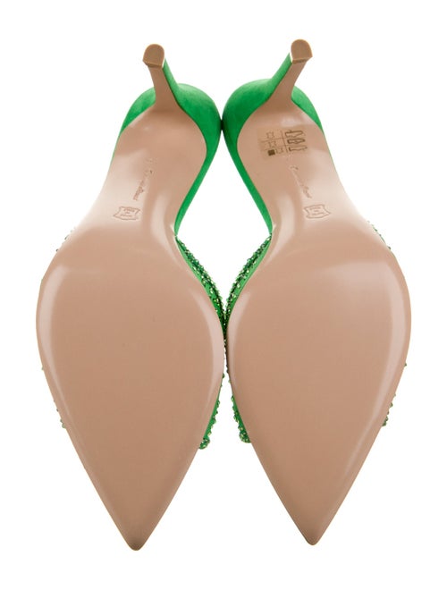 Gianvito Rossi Mesh Crystal Embellishments Slides