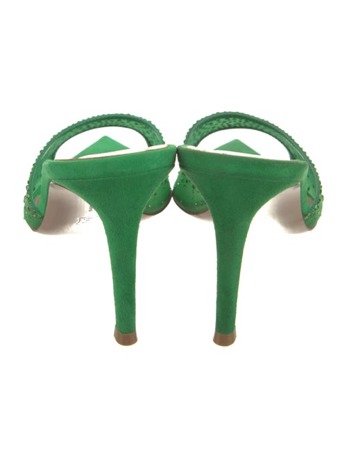 Gianvito Rossi Mesh Crystal Embellishments Slides