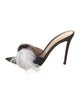 Gianvito Rossi Feather Trim Slides