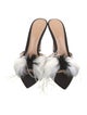 Gianvito Rossi Feather Trim Slides