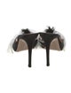 Gianvito Rossi Feather Trim Slides