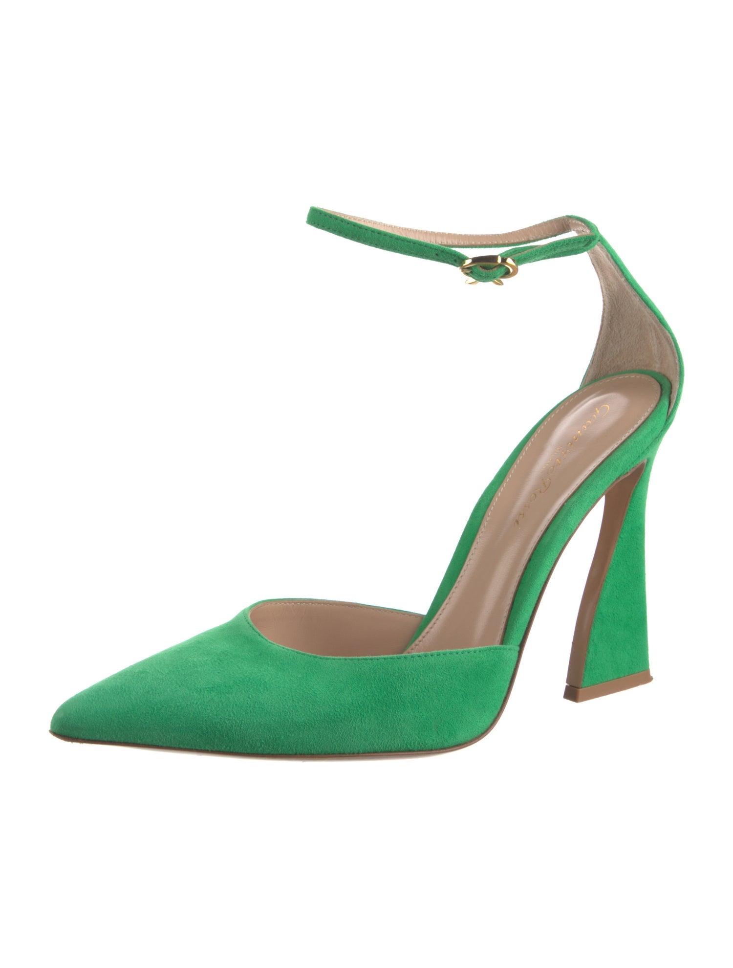 Gianvito Rossi Suede D'Orsay Pumps