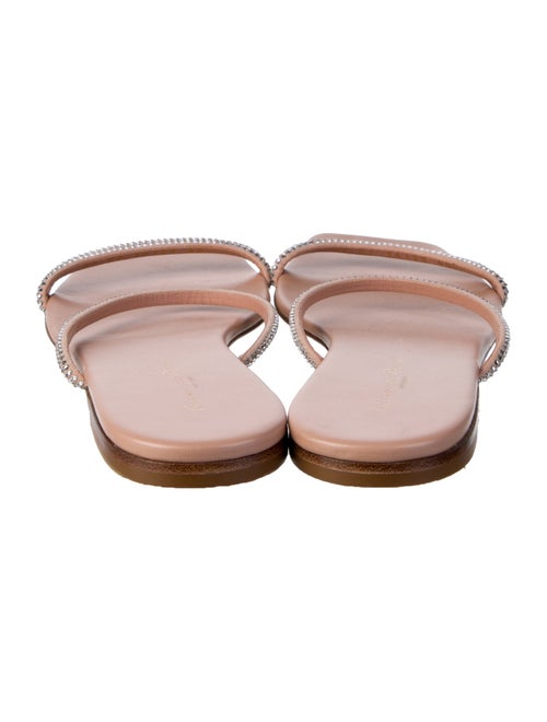 Gianvito Rossi Suede Crystal Embellishments Slides