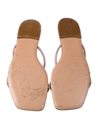 Gianvito Rossi Suede Crystal Embellishments Slides