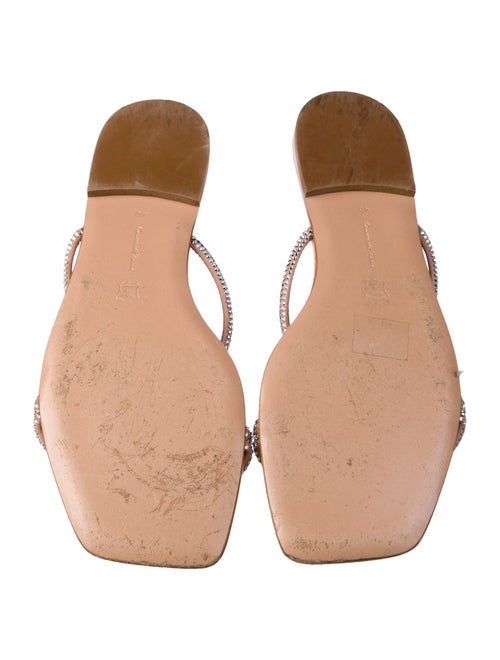 Gianvito Rossi Suede Crystal Embellishments Slides