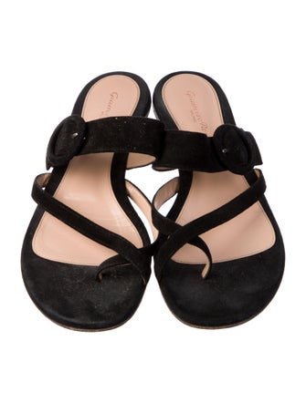 Gianvito Rossi Suede Slides