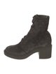 Gianvito Rossi Suede Combat Boots