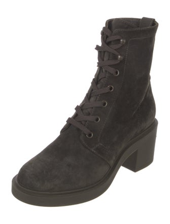 Gianvito Rossi Suede Combat Boots