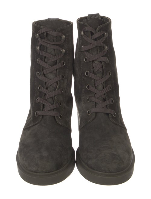 Gianvito Rossi Suede Combat Boots