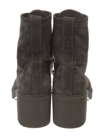 Gianvito Rossi Suede Combat Boots