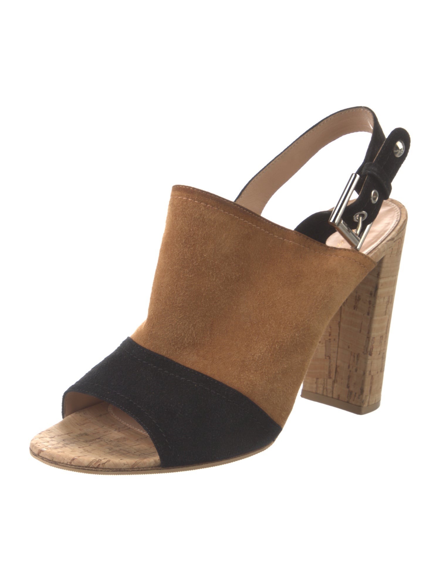 Gianvito Rossi Suede Slingback Sandals