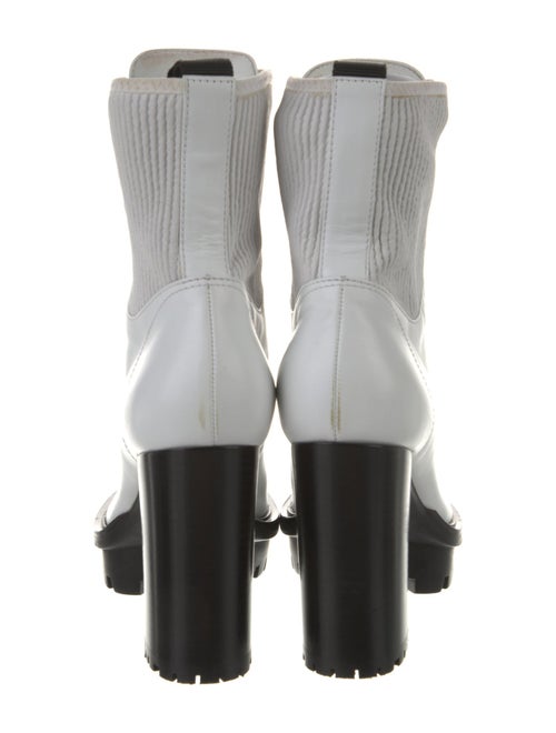 Gianvito Rossi Quilted Pattern Leather Combat Boots