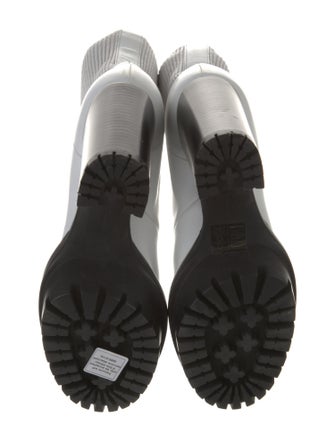 Gianvito Rossi Quilted Pattern Leather Combat Boots