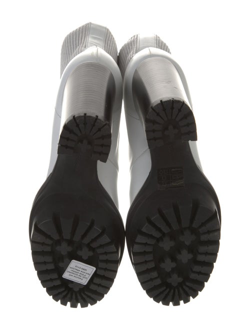 Gianvito Rossi Quilted Pattern Leather Combat Boots