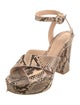 Gianvito Rossi GG Embossed Snakeskin Sandals