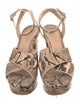 Gianvito Rossi GG Embossed Snakeskin Sandals