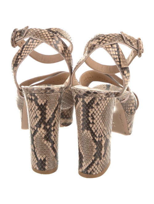 Gianvito Rossi GG Embossed Snakeskin Sandals