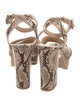Gianvito Rossi GG Embossed Snakeskin Sandals