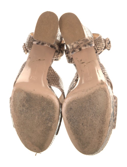 Gianvito Rossi GG Embossed Snakeskin Sandals