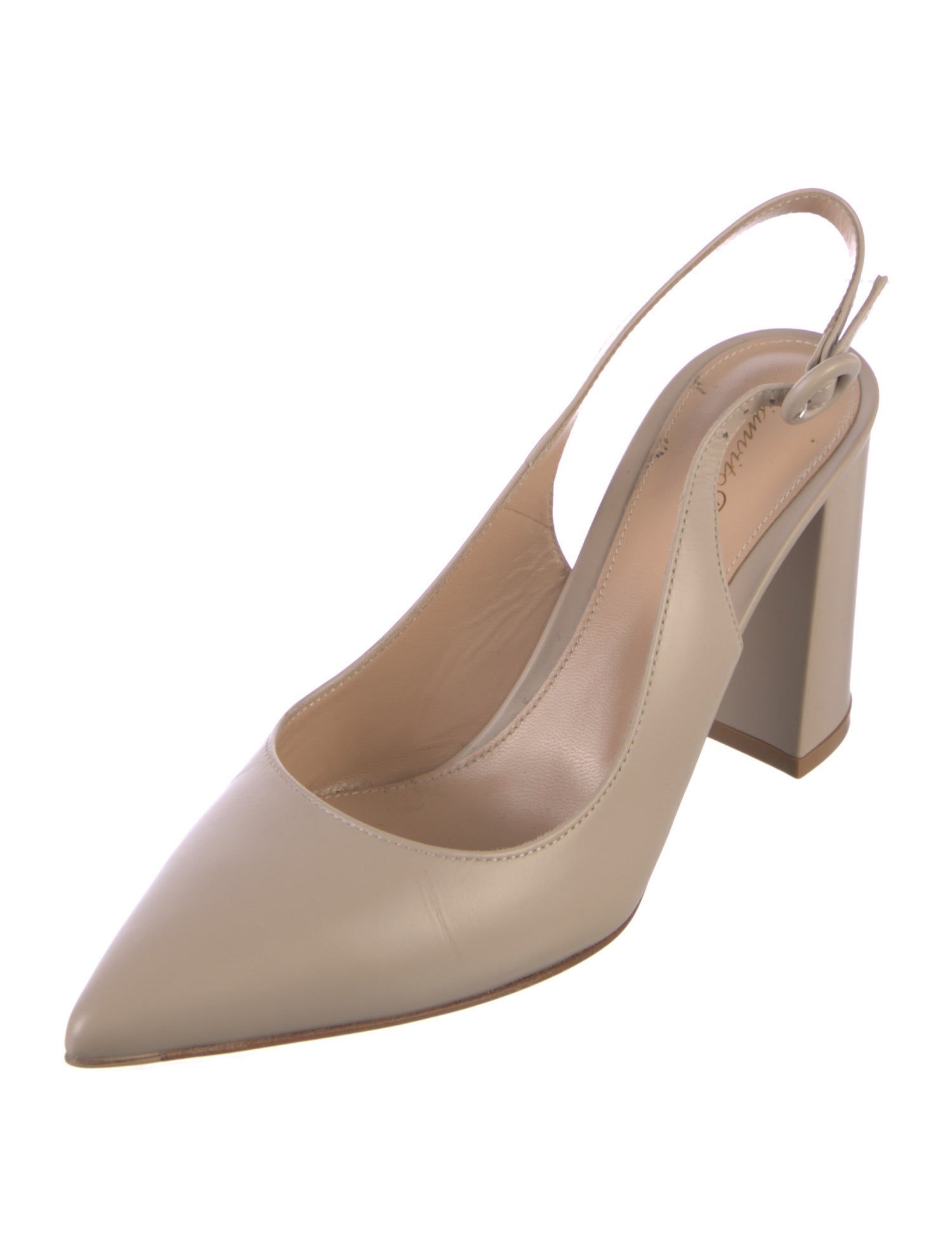 Gianvito Rossi Leather Slingback Pumps